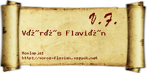 Vörös Flavián névjegykártya
